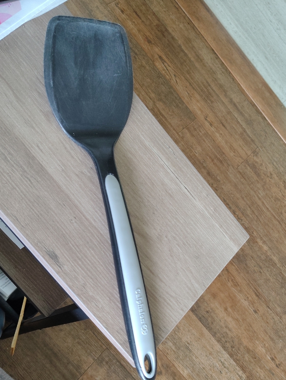 Calphalon Black Turner Spatula with Silver Handle